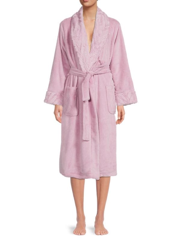 Saks Fifth Avenue Belted Shawl Collar Robe